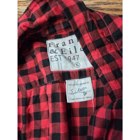 Frank&Eileen Eileen Black &redbuffalo plaid sz Small - Picture 3 of 5